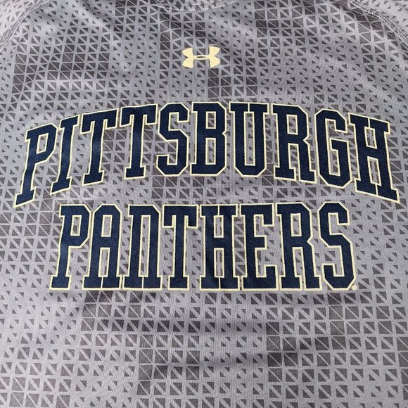 PITT University of Pittsburgh Panthers Under Armour L Loose T Shirt Heat Gear - Picture 2 of 10